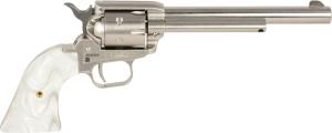 Heritage Mfg RR22NI6WP Rough Rider 22 LR 6 Shot 6.50” Nickel Satin Alloy Steel Barrel &amp; Cylinder, Nickel Zinc Alloy Frame, White Pearl Grip, Manual Safety