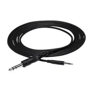 Hosa 10-Feet 3.5mm to 1/4-Inch TRS Stereo Interconnect Cable with Nickel-Plated Plugs (Black)