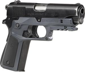 Recover Tactical 1911 Grips with Integrated Rail Adapter and Changeable Panels, Phantom Gray Frame with Black and Phantom Gray Panels, CC3P-0401