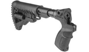 FAB Defense M4 Buttstock for Moss 500 w/ Shock Absorber, Black, FX-AGM500-FKSB