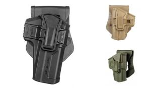 Scorpus M1 Holster w/Level 1 Retention, Swivel, Paddle/Belt, Right/Left, Glock .45 caliber, Black, M1 G-21S