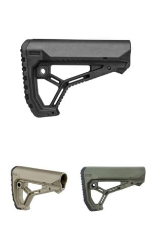 FAB Defense AR-15/M4 Skeleton Style Buttstock For Mil-Spec/Commercial Tubes, Black, GL-Core, fx-glcoreb