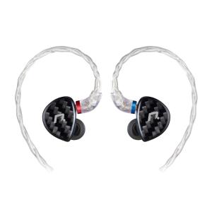 NXEars Sonata High-Performance AGL IEM Earphones with Silver Plated MMCX Cable in Black