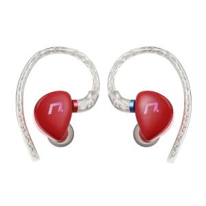 NXEars Sonata High-Performance AGL IEM Earphones with Silver Plated MMCX Cable in Red