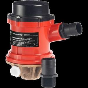 Johnson Pump Livewell Pump, 1600 GPH, 12V, with Inlet, 16004B