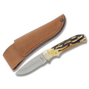 Bear & Son Drop Point  with Genuine India Stag Bone Handle and 440 High Carbon Stainless Steel 2.75" Drop point Plain Edge Blade Model 548
