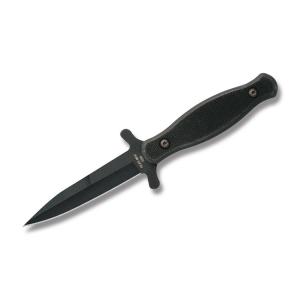Bear & Son Cutlery Single Edge Boot Knife with Black Zytel Handle and 440 High Carbon Stainless Steel 3.75" Dagger Plain Edge Blade and Nylon Belt Sheath Model 788