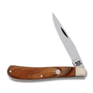 Bear and Son Heritage Slimline Trapper 3.875" with Walnut Handles and Carbon Steel Plain Edge Blades Model C2148