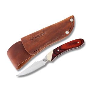 Bear & Son Caper with Rosewood Handles and 440 Stainless Steel 2.5" Plain Edge Blades Model 2009R