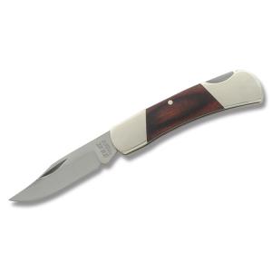 Bear & Sons Lockback 5.375" with Rosewood Handle and High Carbon Stainless Steel Plain Edge Blades Model 226R