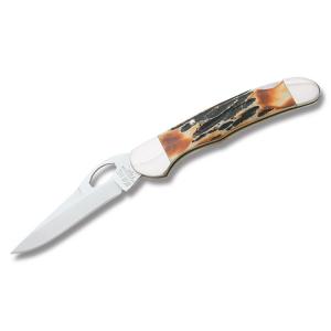 Bear & Son India Stag Bone Cowhand Lockback High Carbon Stainless Steel Blade