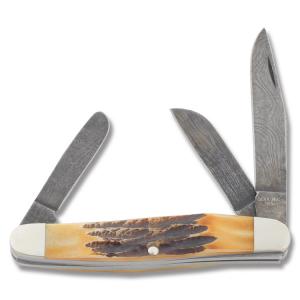Bear and Son Stag Damascus Stockman Stag Antler Handle  Damascus