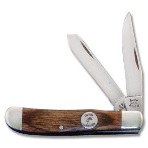 Bear & Son Heritage Walnut Series Trapper 4.125" with Genuine Walnut Handle and 1095 Carbon Steel Plain Edge Blades Model C254