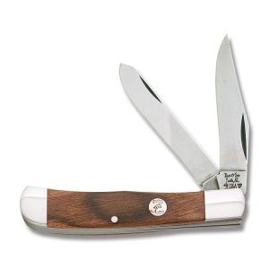 Bear and Sons Cutlery  Heritage Series Tiny Trapper 3" with Walnut Handles and 1095 Carbon Steel Clip Point and Spey Blades Model C2545