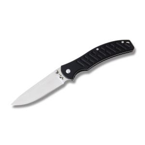 Bear & Son OPS Swipe III Assisted Opening Linerlock with Black Aircraft Aluminum Handles and 14C28N Stainless Steel 3-1/2" Drop Point Plain Edge Blades Model A-300-AIBK-S