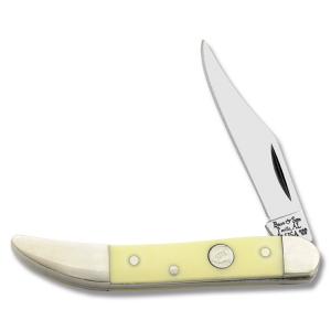 Bear & Son Little Toothpick 3" with Yellow Synthetic Handle and Carbon Steel Plain Edge Blade Model C3193