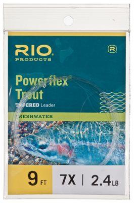 RIO Powerflex Trout Tapered Leaders - Single Pack - 7.5' - 3X