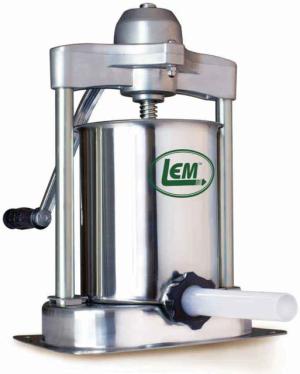 LEM Products Mighty Bite 15lb Vertical Sausage Stuffer w/ New Gear Box, Stainless Steel, 1607