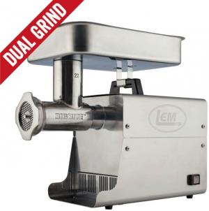 LEM Products Dual Grind #22 Big Bite 1HP Meat Grinder, Stainless, 1786