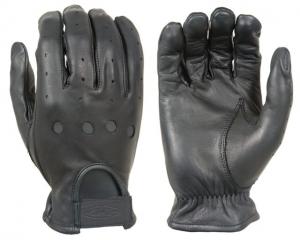 Damascus D22 Leather Driving Gloves Full-Finger Unlined, Medium, Black