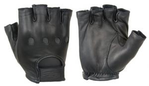 Damascus D22S Leather Driving Gloves Half-Finger Unlined, XX-Large, Black, XX-Large D22SXXL