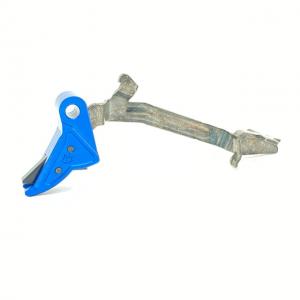 Cross Armory Glock Gen 1-3 Enhanced Flat Faced Trigger w/ Bar, Drop-in Shoe & 3.5 Spring, 9mm, Aluminum, Blue/Black, crGTdi-bl-bk