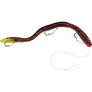 IKE-CON 6-1/4'' Pre-Rigged Worms Two-Pack - Black
