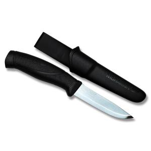 Morakniv Companion Fixed Blade Knife, Rubber Handle - Black