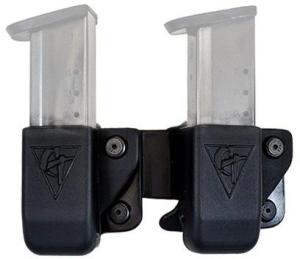 Comp-Tac Twin Belt Clip Mag OWB Kydex, Size 43 - Glock 43, Left Hand, Black, C62343000LBKN