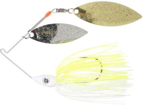 Nichols Lures Pulsator Metal Flake Spinnerbait, Chartreuse & White Nickel Gold, 3/8oz, 64-38