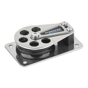 Schaefer Marine Series 5 Flat Base Cheek Block - Stainless Steel Cheeks, 505-11