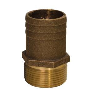 GROCO NPT x 1-3/4 Bronze Full Flow Pipe to Hose Straight Fitting 1-1/2, FF-1500