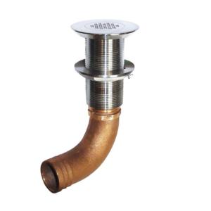 GROCO Hose Barb Stainless Straight Deck Drain 1-1/2, SCUS-1500