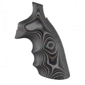 Hogue S&W K&L Frame Square Butt Grip, Finger Grooves, Smooth, G10 - G-Mascus, Black/Grey, 10167