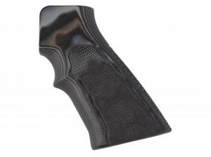 Hogue AR15 / M16 Checkered G-10 - G-Mascus Black/Gray 15177-BLKGRY