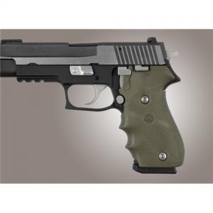 Hogue Sig P220 American Grips, Rubber w/Finger Grooves, Olive Drab Green 81838