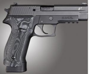 Hogue SIG Sauer P226 DA/SA Magrip Checkered G10, G-Mascus Black, Black 23779