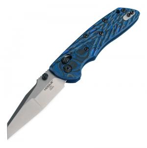 Hogue Deka Blue Folding Knife - 3.25 Plain Wharncliffe Blade