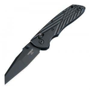 Hogue Deka Folding Knife - 3.25" Plain Black Wharncliffe Blade