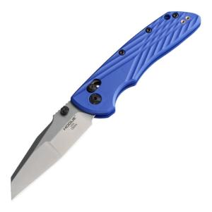 Hogue Deka Folding Knife, 3.25in, Tumbled Finish, CPM, Wharncliffe, Blue Handle, Polyamide Nylon 12 Handle, 24363