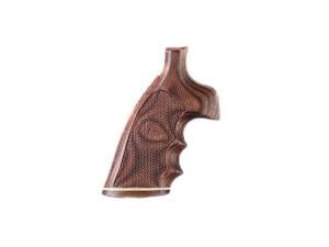 Hogue Fancy Hardwood Grips with Accent Stripe, Finger Grooves and Contrasting Butt Cap S&W N-Frame Square Butt Checkered - 178280