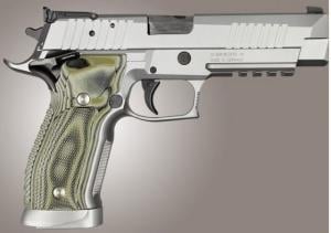 Hogue SIG Sauer P226 SAO X5 X6 Checkered G10, G-Mascus Green, Green 33178