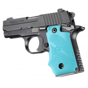 Hogue 38004 Sig P238 Grips with Finger Grooves, Aqua