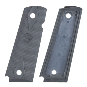 Hogue 45012 Colt Government Rubber Grip Panels Pewter, Checkered with Diamonds