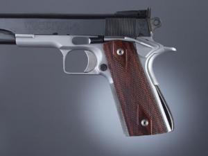 Hogue Govt. Model Rose Laminate S&A Mag Well Checkered 45571