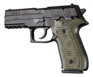 Hogue Rex Zero 1 Grip, Piranha, G10 G-Mascus, Green Lava, 92128