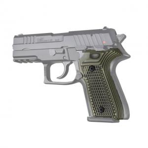 Hogue Rex Zero 1 Compact Grip, Piranha, G10 G-Mascus, Green Lava, 93128