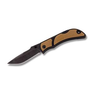 Outdoor Edge Chasm with Black Zytel Handle and Blackstone Coated 8Cr13MoV Stainless Steel 3.375" Drop Point Plain Edge Blade Model CHC25