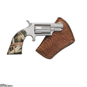 North American Arms .22 Mag "Gator Gun" Revolver, Stainless Steel, 5-Round, 1 1/8 Inch Barrel, Camo Grips- North American Arms NAA-22MS-GHI-BR