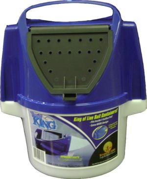 Challenge Plastics Bait Bucket, Troll King, 7Qt, 50353